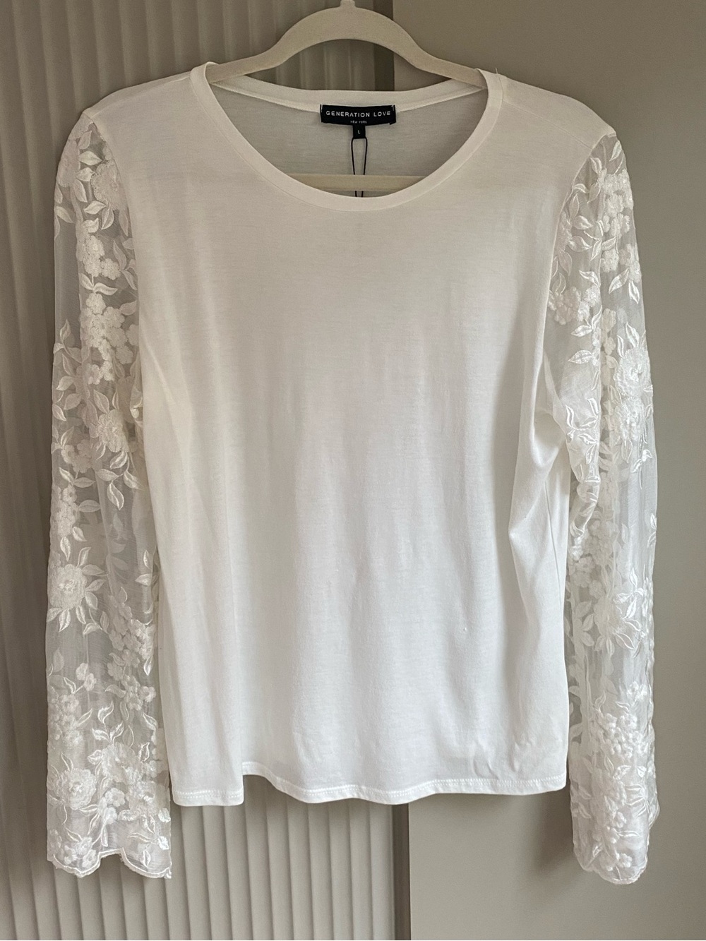 Generation Love L NWT White Long Sleeve Tee